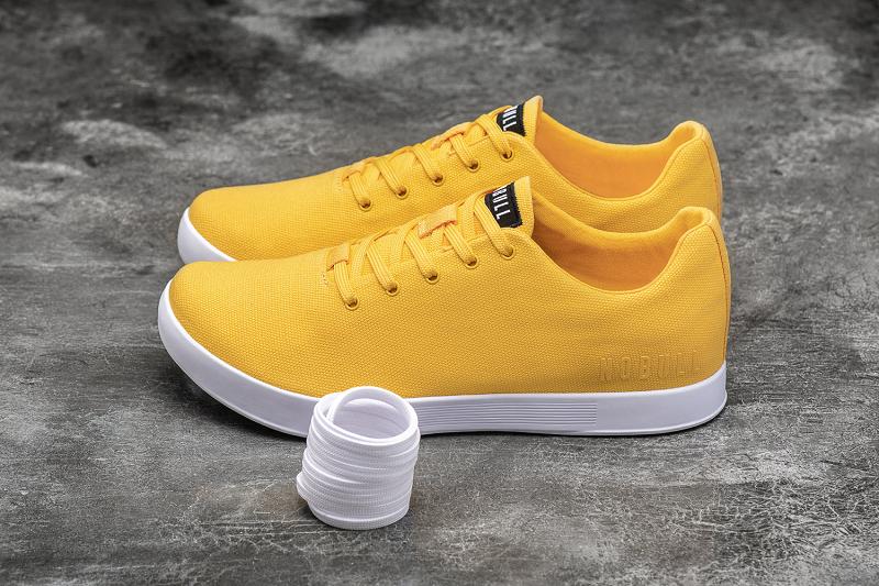 Yellow Nobull Canary Canvas Men's Trainers | CA N1403W